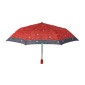 Umbrella Lady Mini 54/8 Aut. 3 section round printed flowers printed windproof Microfibre κόκκινο