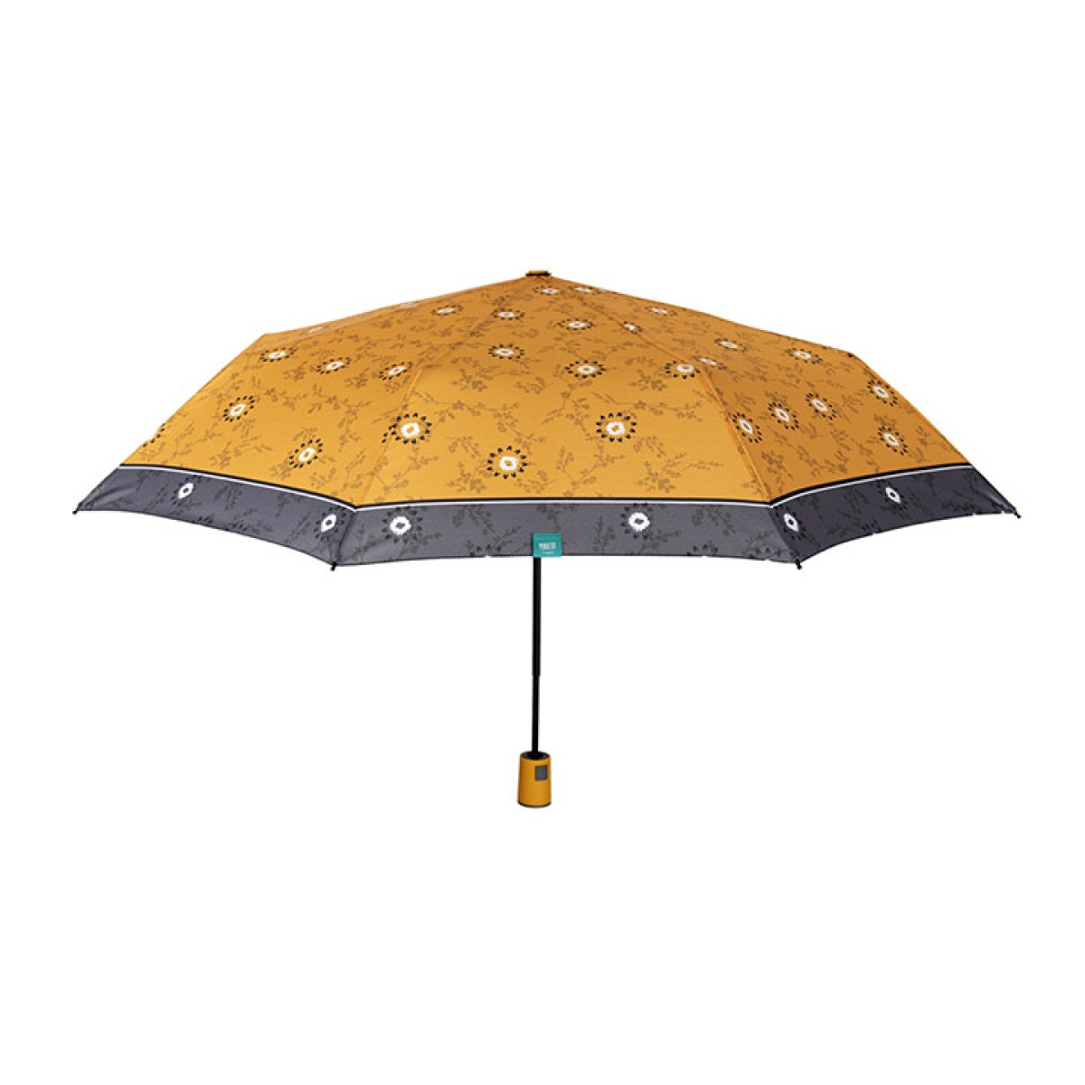 Umbrella Lady Mini 54/8 Aut. 3 section round printed flowers printed windproof Microfibre κίτρινο