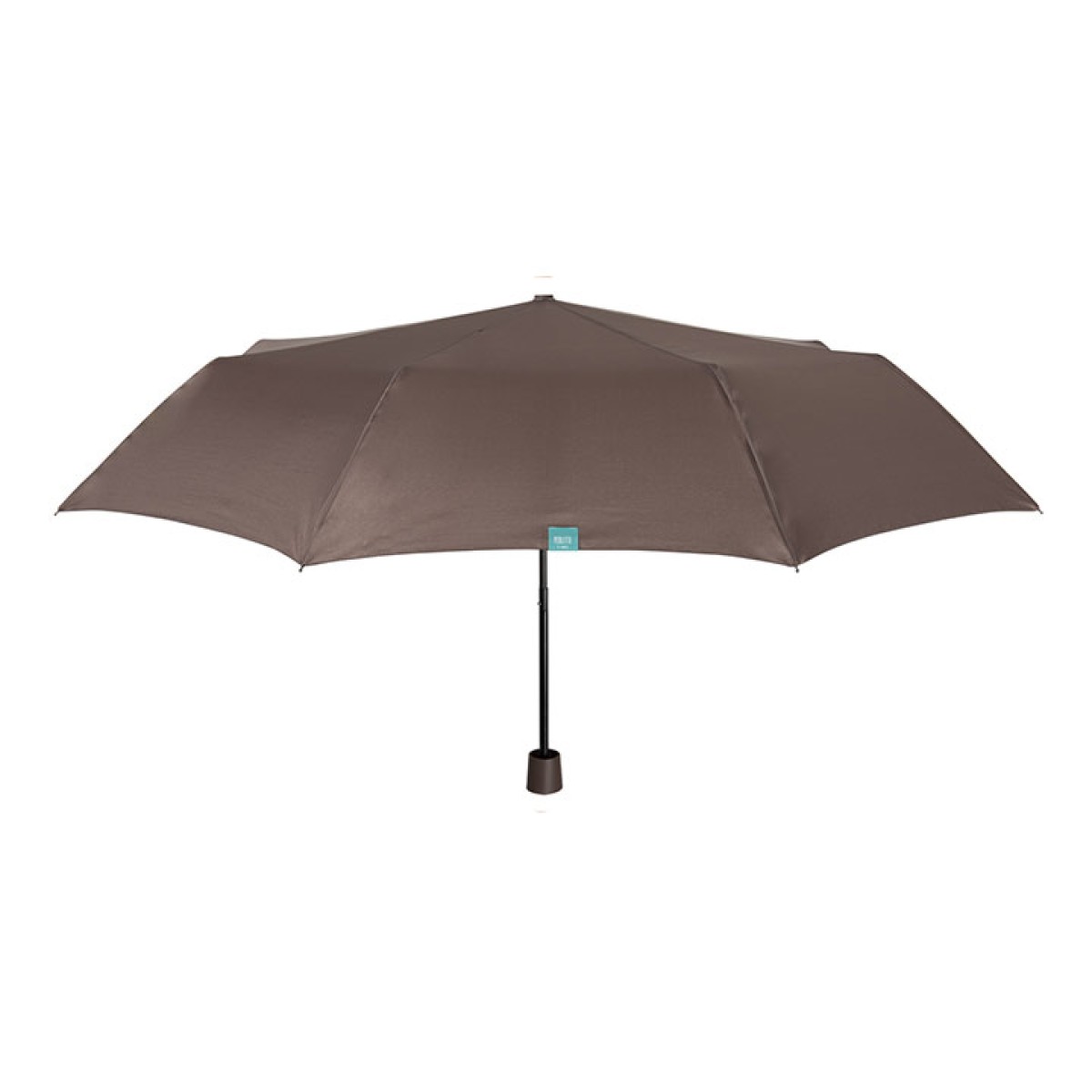 Umbrella Lady Mini 54/8 Man. 3 section round solid color windproof Microfibre καφέ