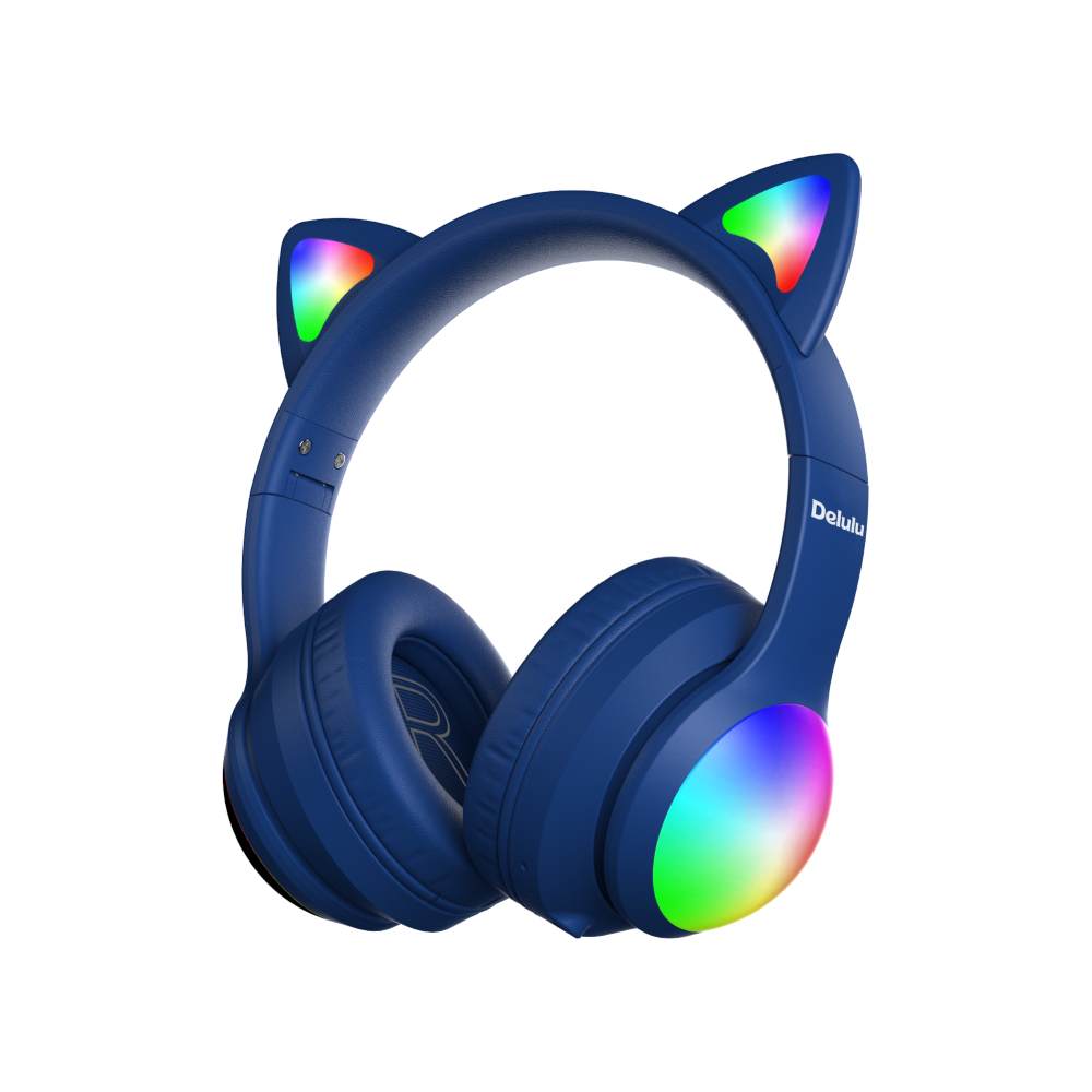 Kiddoboo Delulu Bluetooth Headphones DiscoBeats Blue