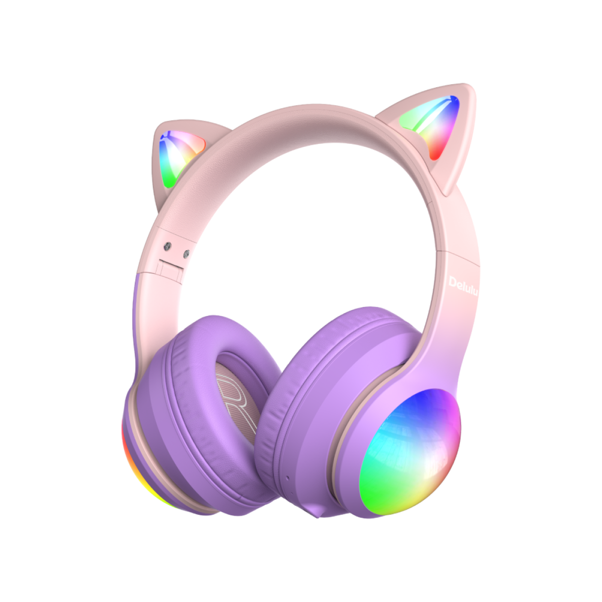 Kiddoboo Delulu Bluetooth Headphones DiscoBeats Pink