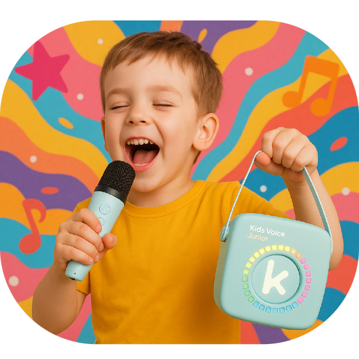 Kiddoboo mini Karaoke Speaker & Mic Blue + NikoletaTV