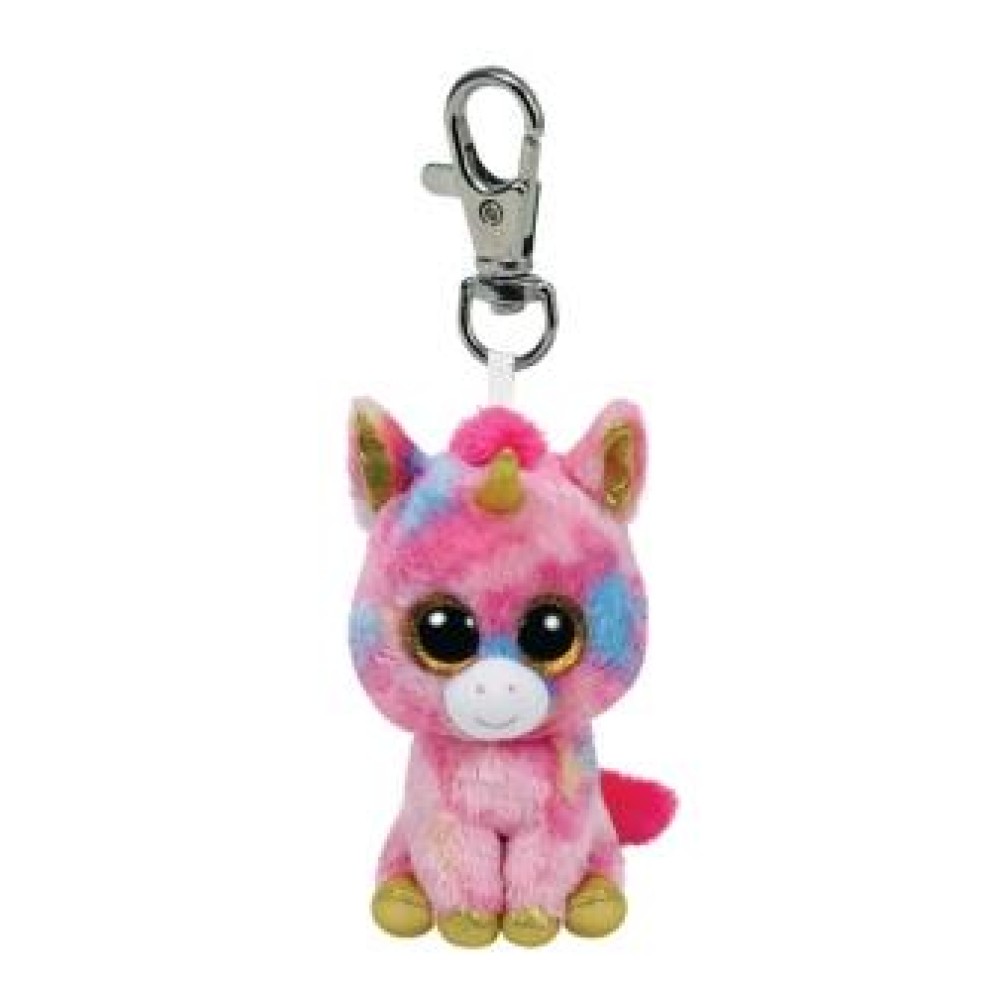 TY BEANIE BOO - FANTASIA MULTI COLOR UNICORN PLUSH TOY KEY-CLIP (8,5cm) (1607-36619)