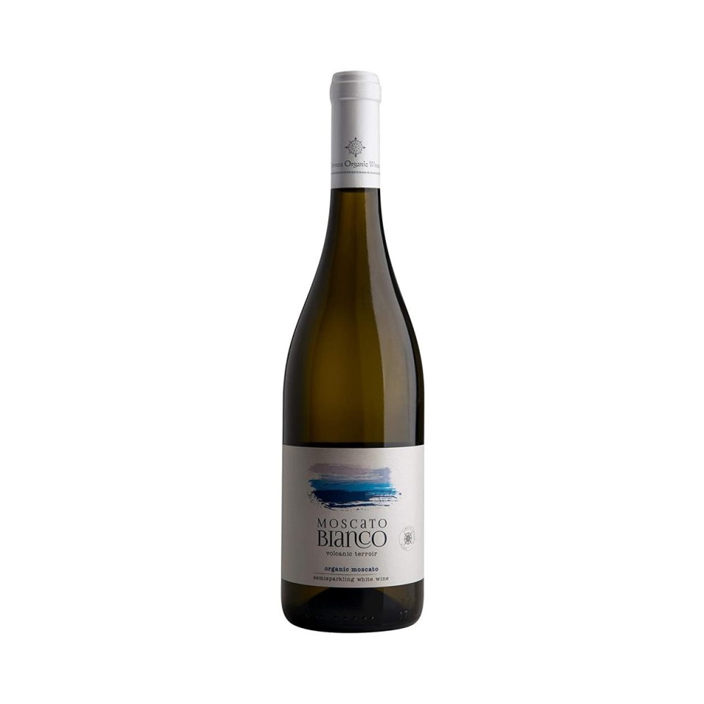 Limnos Organic wines - Moscato Bianco - Moscato Alexandrias - Bio White Semi-sweet - Semi Sparking Wine,750ml