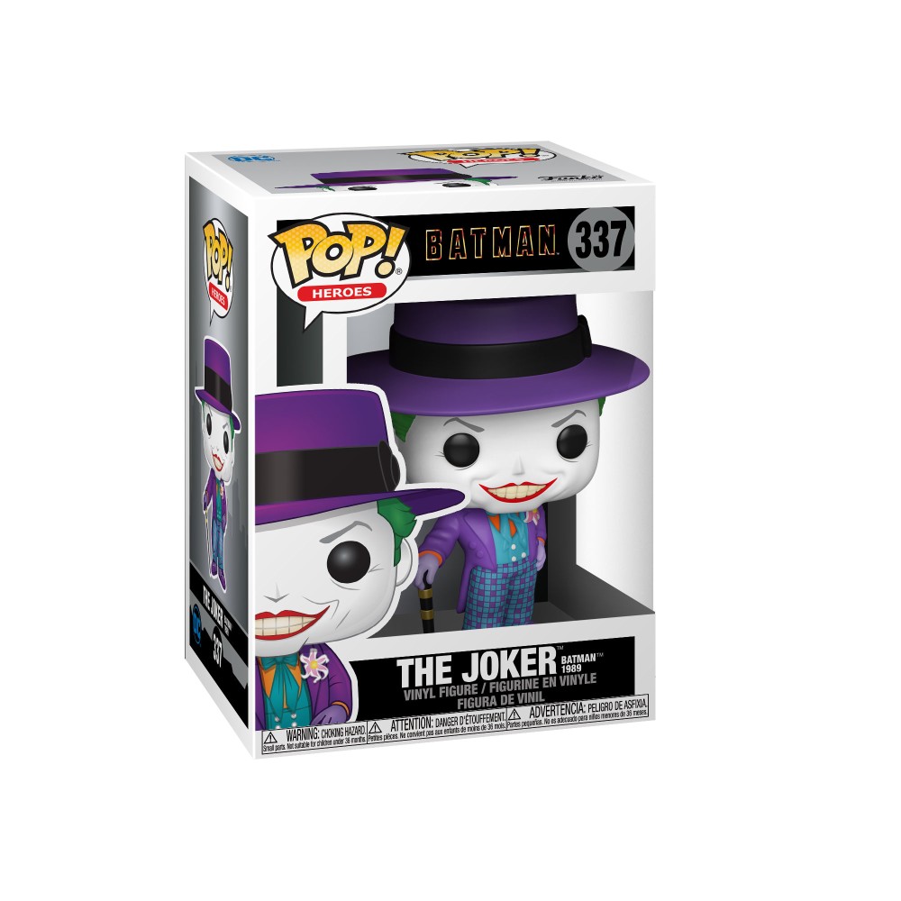 Funko Pop! DC Heroes: Batman 1989 - The Joker* (with Hat-Batman 1989 Movie) #337 Vinyl Figure
