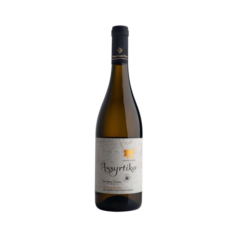 Limnos Organic wines - Assyrtiko - Bio White Dry Wine,750ml