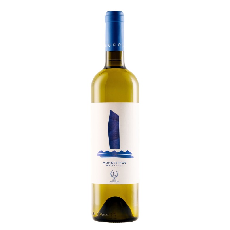 Bairaktaris - Monolithos White - Malagousia Assyrtiko Moscato - Dry White Wine P.G.I.,750 ml