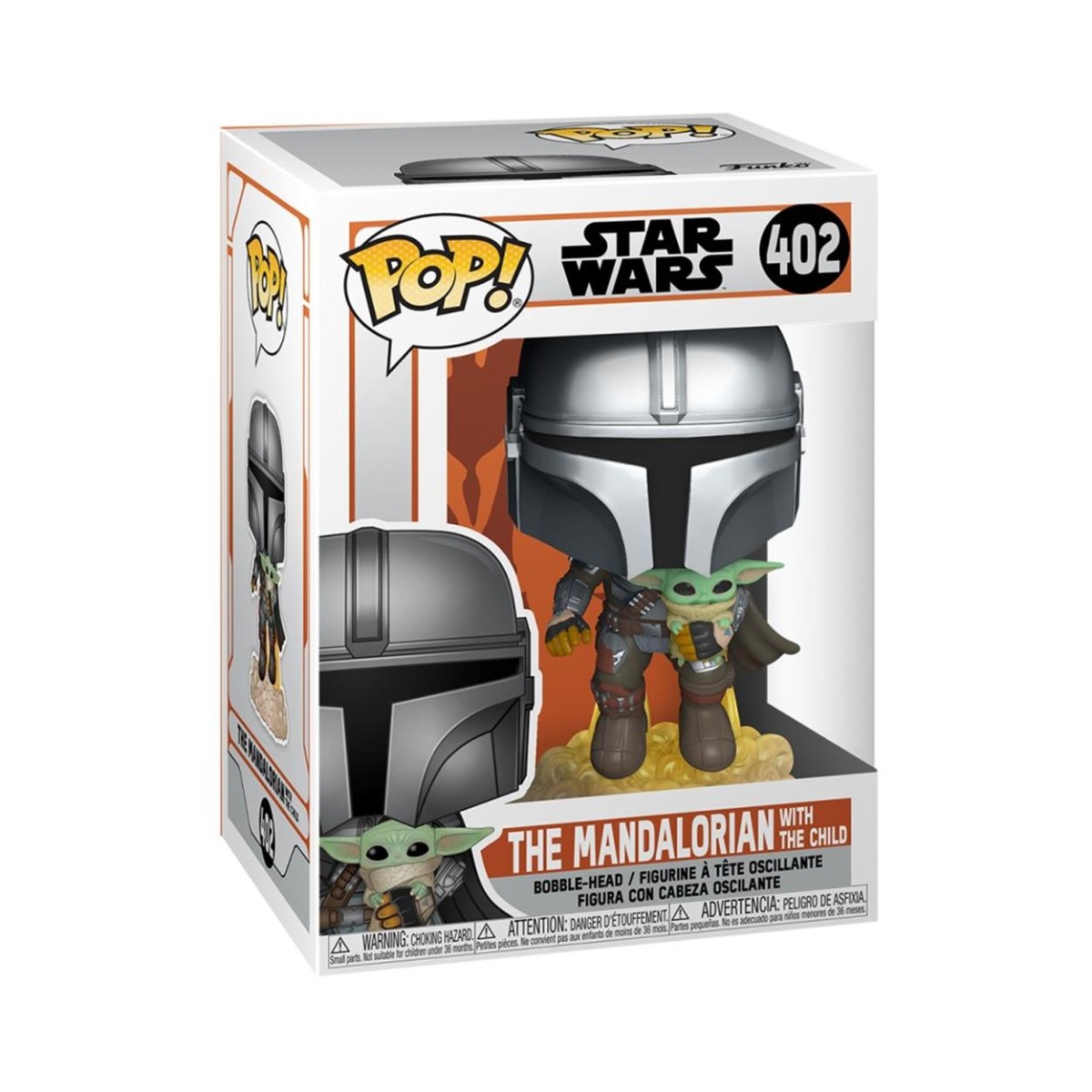 Funko Pop! Disney Star Wars: The Mandalorian - The Mandalorian With The Child #402 Bobble-Head Vinyl Figure