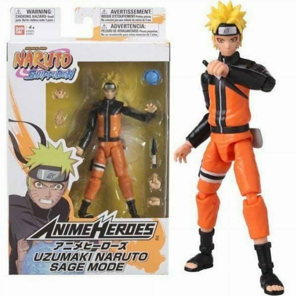 Bandai Anime Heroes: Naruto - Uzumaki Naruto Sage Mode Action Figure (6,5") (36907)