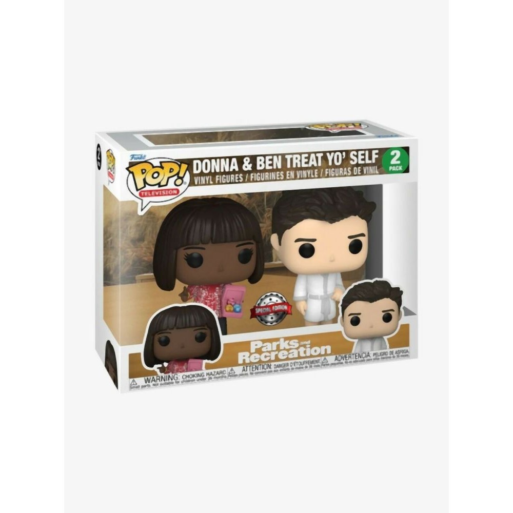 Funko Pop! 2-Pack Television: Parks and Recreation - Donna &amp; Ben Treat Yo' Self (Special Edition) Vinyl Figures
