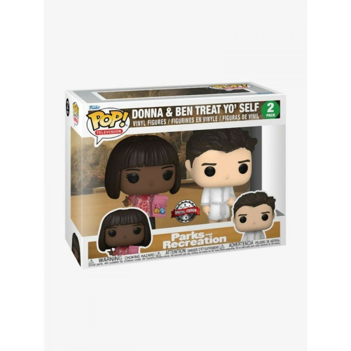 Funko Pop! 2-Pack Television: Parks and Recreation - Donna  Ben Treat Yo Self (Special Edition) Vinyl Figures