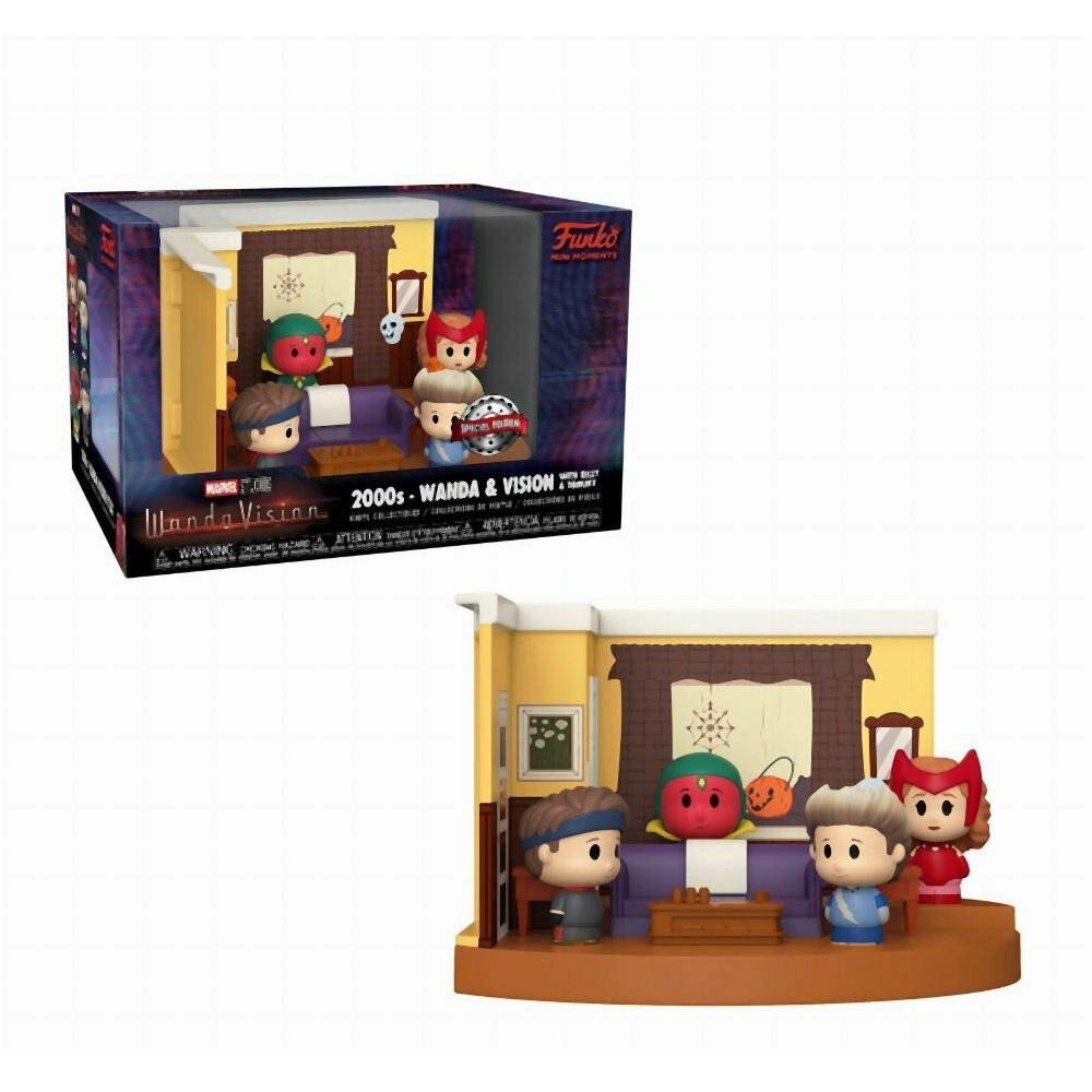 Funko Pop! Mini Moments: WandaVision - 2000s - Wanda &amp; Vision with Billy and Tommy (Special Edition) Vinyl Collectibles