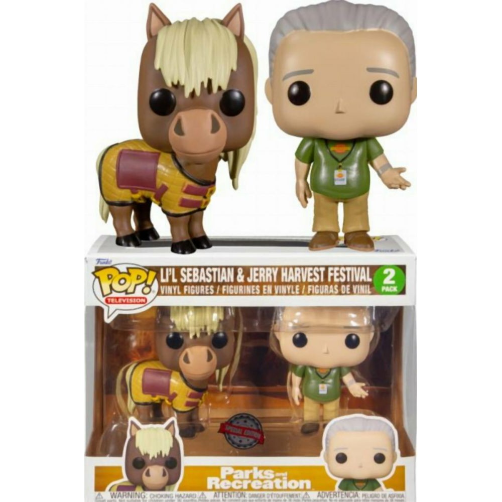 Funko Pop! 2-Pack Television: Parks and Recreation - Li'l Sebastian &amp; Jerry Harvest Festival (Special Edition) Vinyl Figures