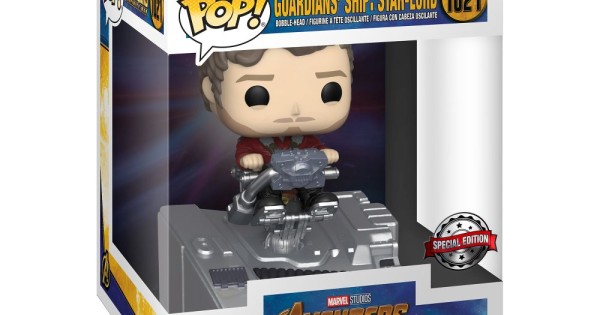 Funko Pop! Deluxe: Marvel Avengers Infinity War - Guardians%27 Ship: Star-Lord (Special Edition) #1021 Bobble-Head Vinyl Figure