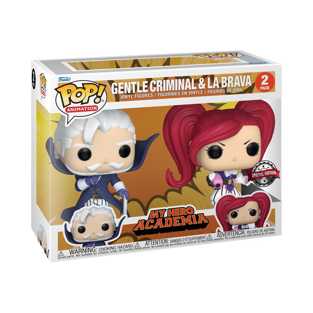 Funko Pop! 2-Pack Animation: My Hero Academia S9 - Gentle Criminal &amp; La Brava (Special Edition) Vinyl Figures