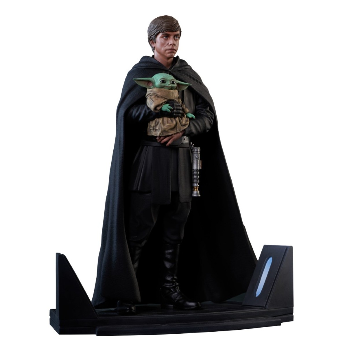 Diamond Star Wars Premier Collection: The Mandalorian - Luke Skywalker And Grogu Statue (1/7) (FEB222120)