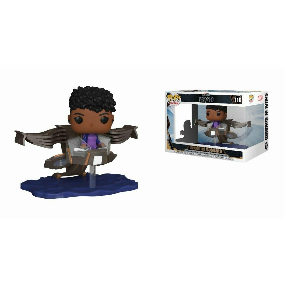Funko Pop! Rides Super Deluxe: Marvel Black Panther Wakanda Forever - Shuri in Sunbird #110 Bobble-Head Vinyl Figure