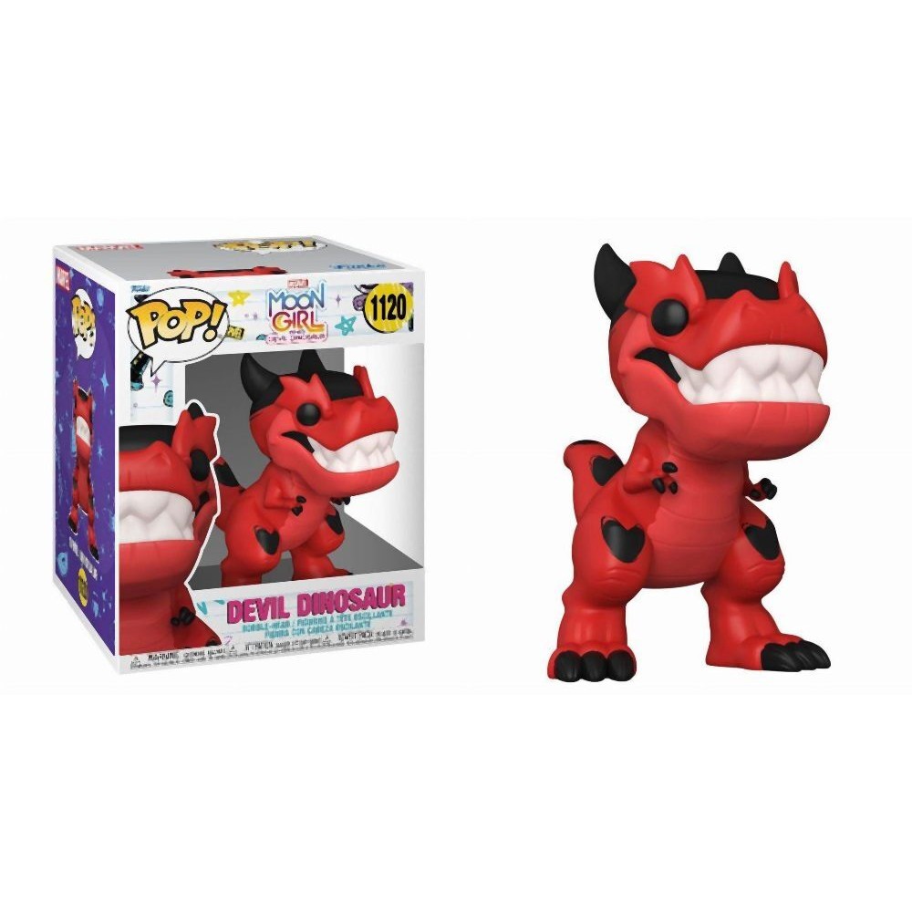 Funko Pop! Super Marvel: Moon Girl &amp; Devil Dinosaur S1 - Devil Dinosaur #1120 Bobble-Head Vinyl Figure (6")