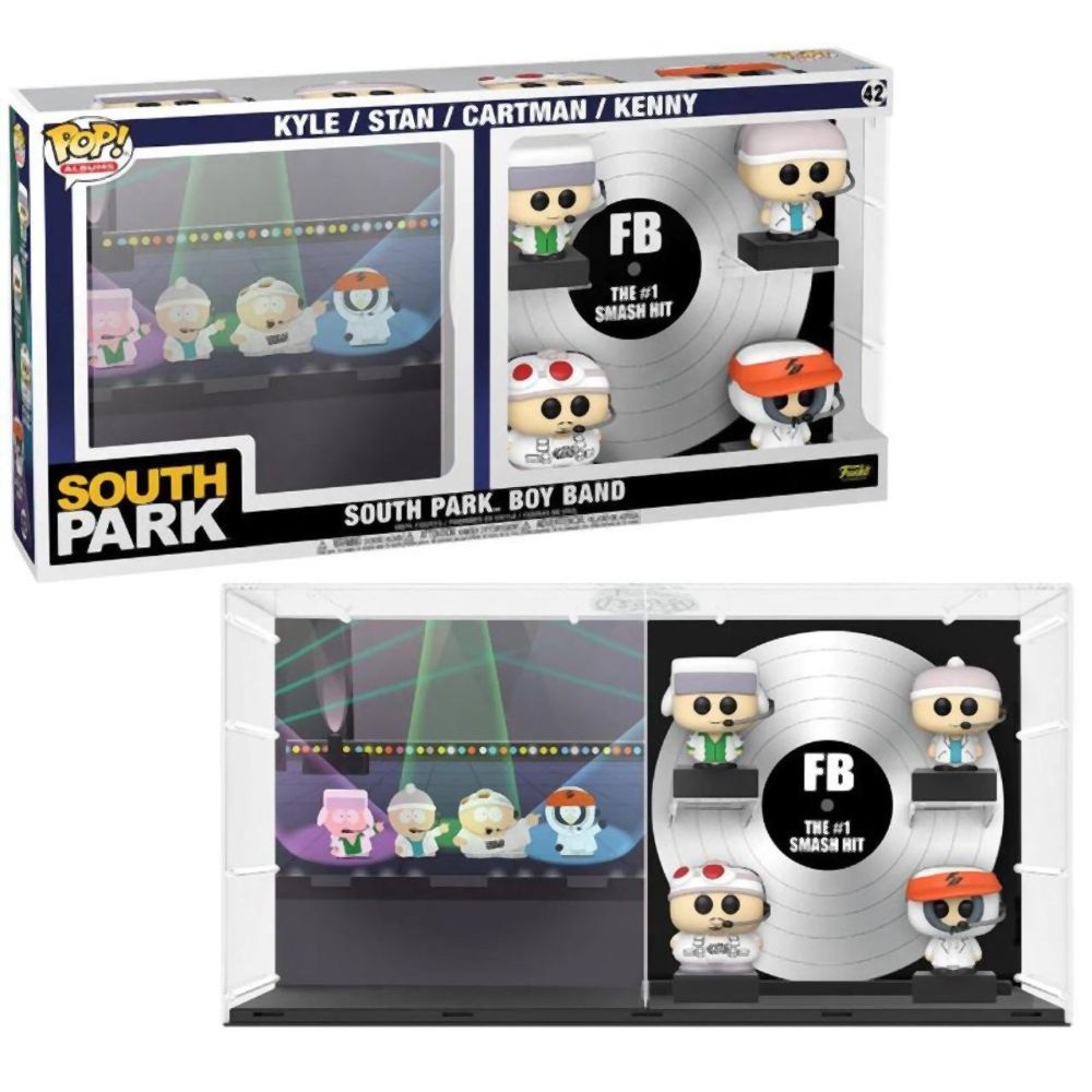 Funko Pop! Albums Deluxe: South Park Boy Band - Kyle / Stan / Cartman / Kenny Boyband (The #1 Smash Hit) #42 Vinyl Figures