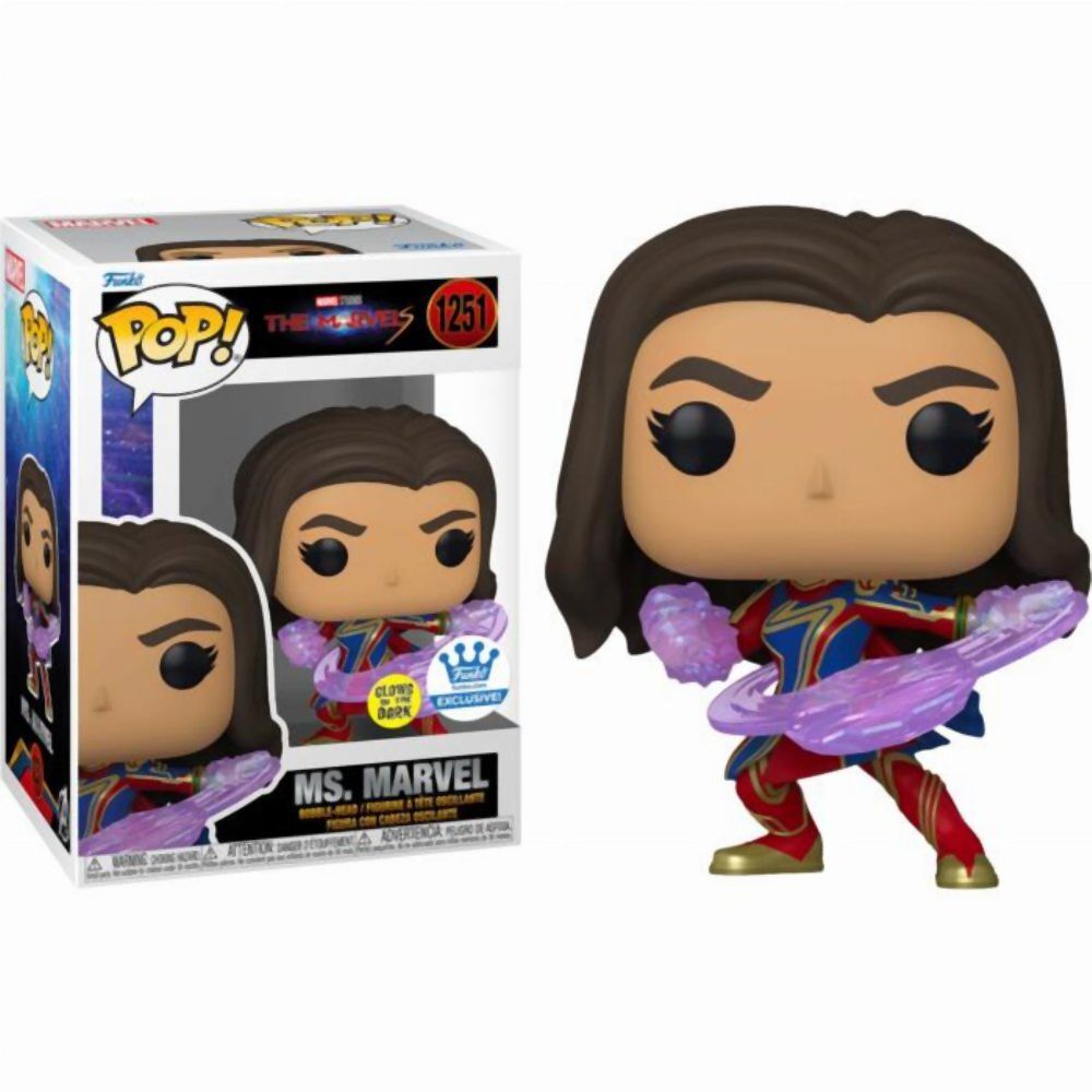 Funko Pop! The Marvels - Ms. Marvel (Glows in the Dark) (Special Edition) #1251 Bobble-Head Vinyl Figure