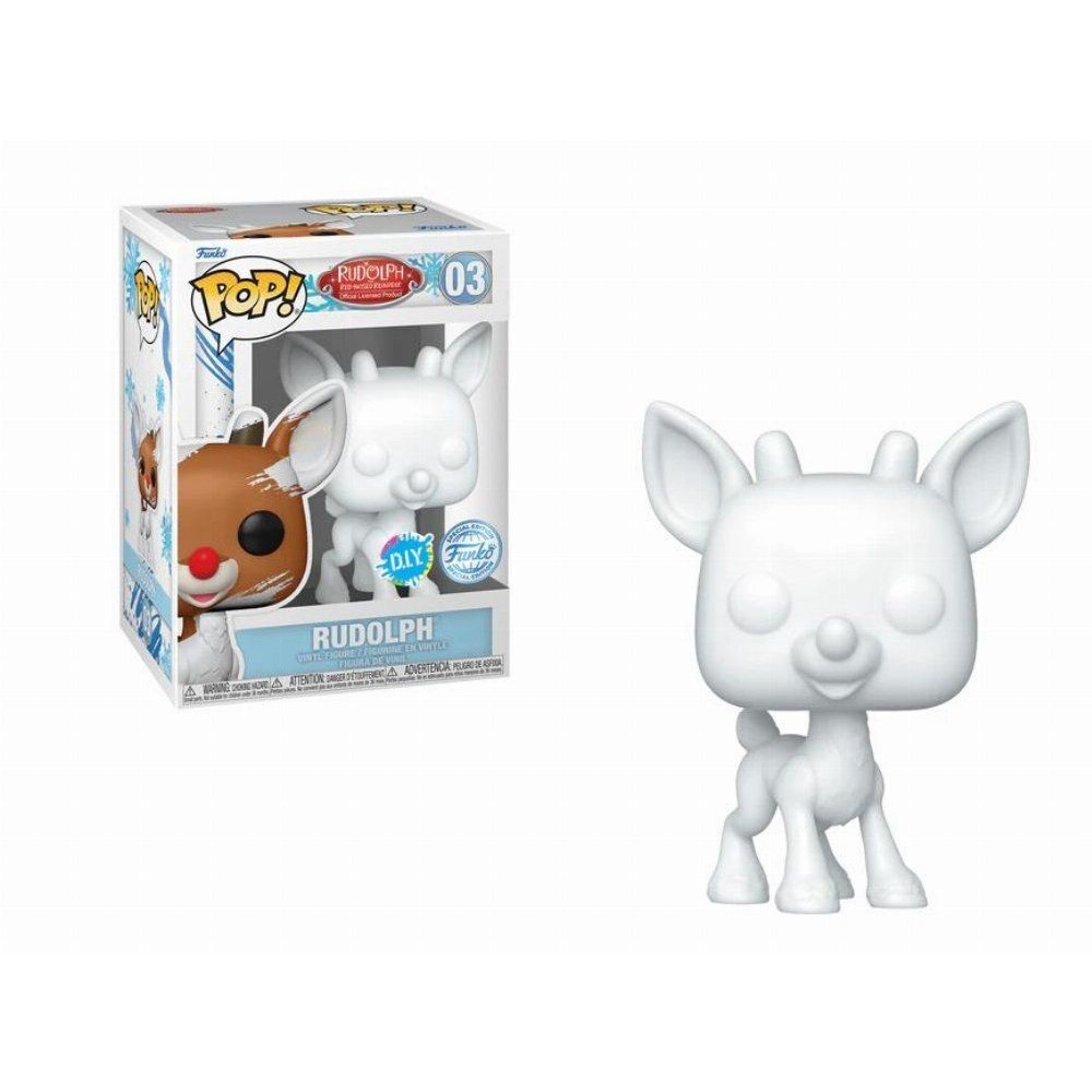 Funko Pop! Rudolph The Red-Nosed Reindeer - Rudolph (DIY) (White) (Special Edition) #03 Vinyl Figure