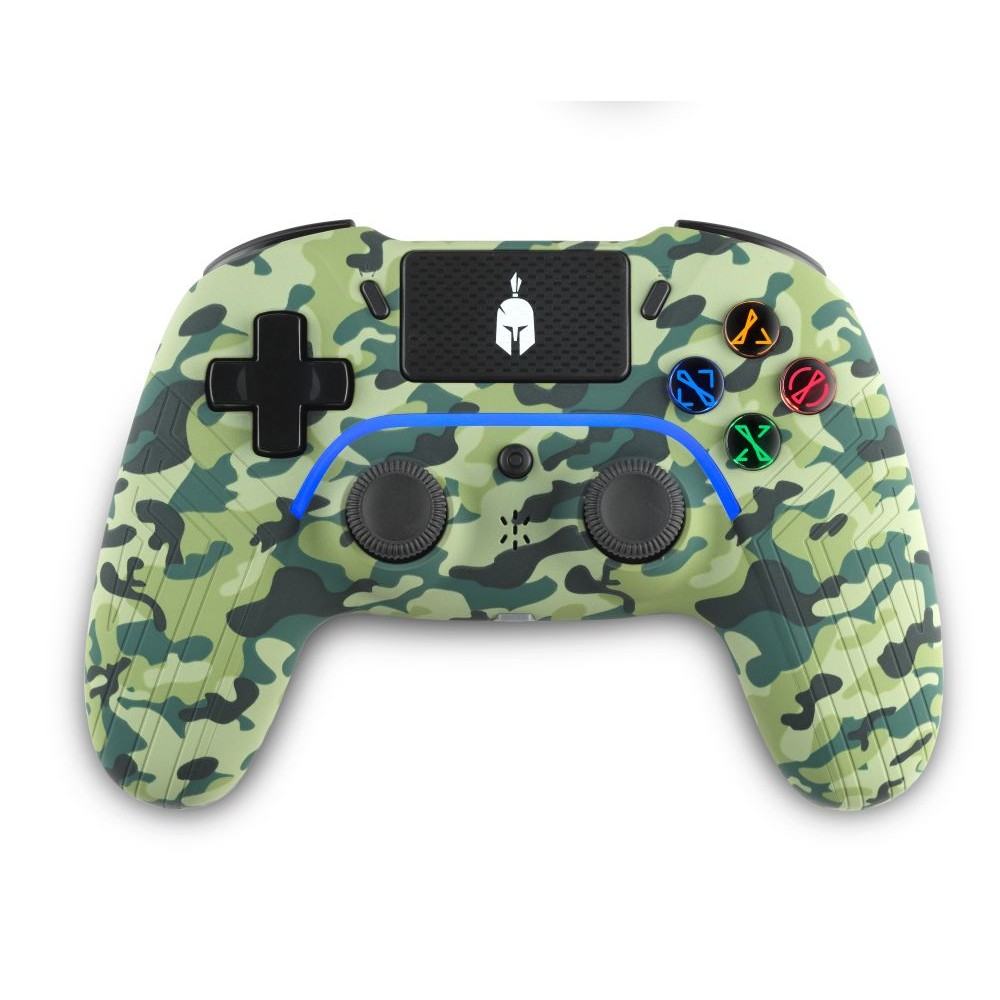 Spartan Gear - Aspis 4 Wired &amp; Wireless Controller (compatible with PC [wired] and playstation 4 [wireless]) (colour: Green Camo)