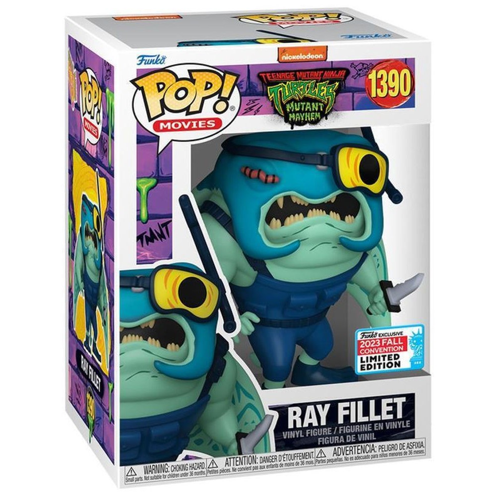 Funko Pop! Movies: Teenage Mutant Ninja Turtles: Mutant Mayhem - Ray Fillet (Convention Limited Edition) #1390 Vinyl Figure