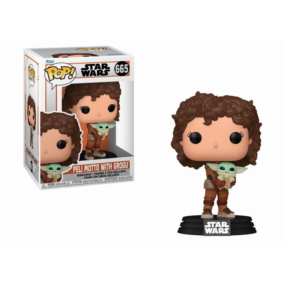 Funko Pop! Disney Star Wars: The Mandalorian - Peli Motto with Grogu #665 Bobble-Head Vinyl Figure