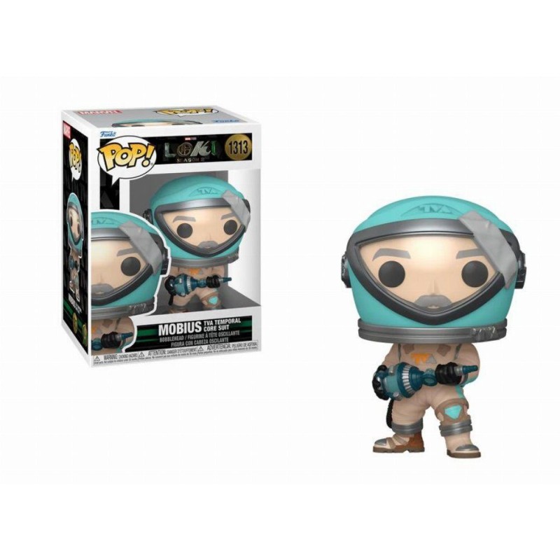 Funko Pop! Marvel: Loki Season 2 - Mobius (TVA Temporal Core Suit) #1313 Bobble-Head Vinyl Figure