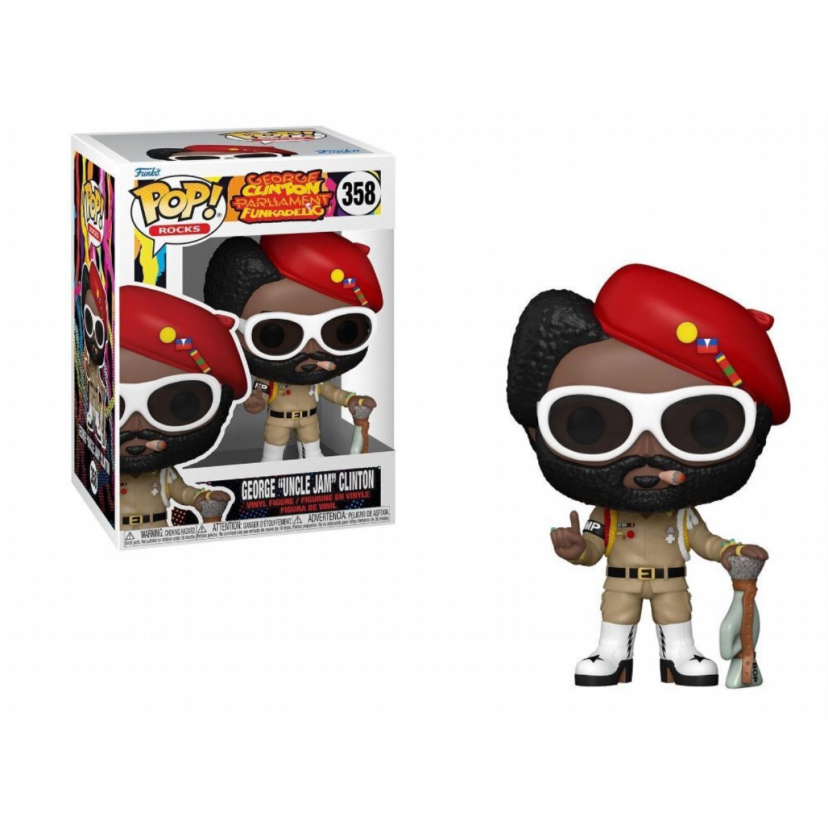 Funko Pop! Rocks: George Clinton Parliament Funkadelic - George Uncle Jam Clinton #358 Vinyl Figure