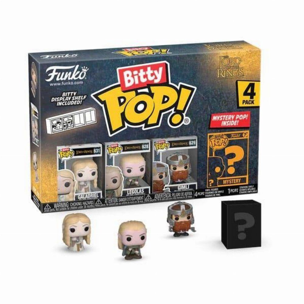 Funko Bitty Pop! 4-Pack: The Lord of the Rings - Galadriel, Legolas, Gimli, Mystery Pop! Vinyl Figures