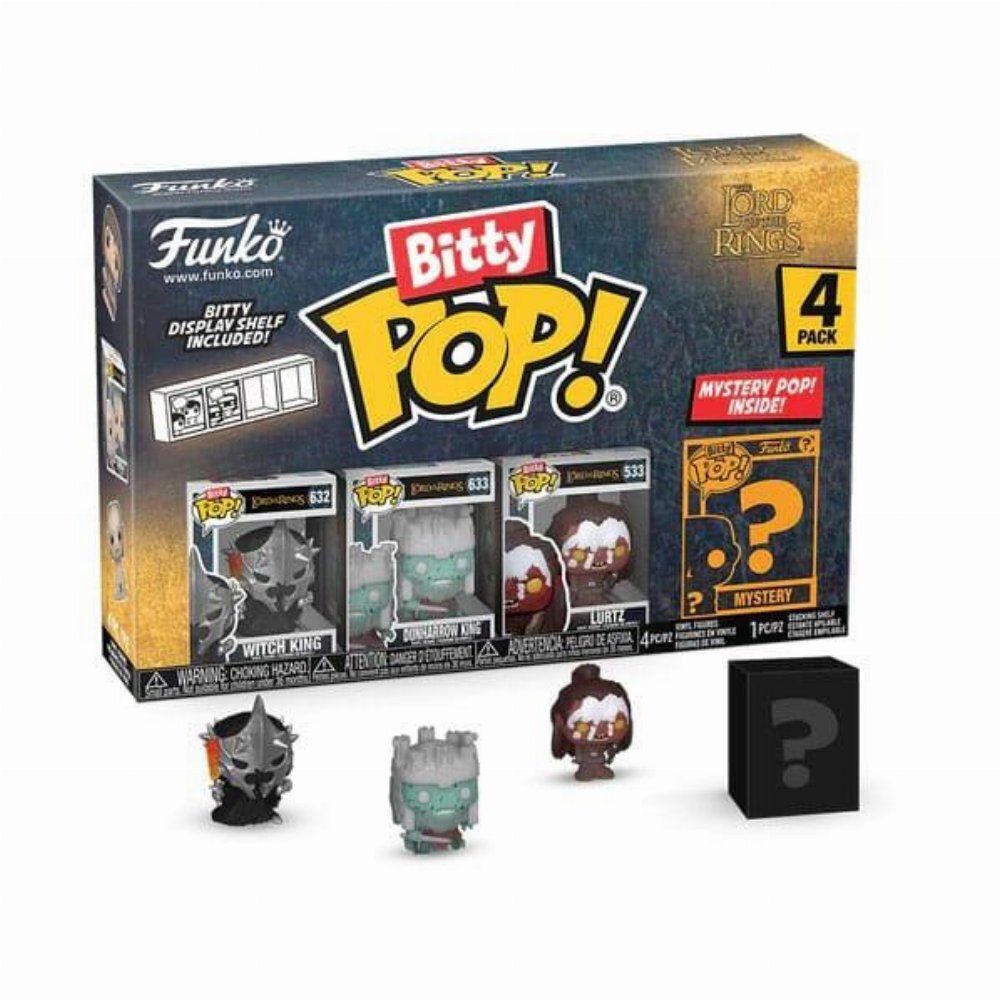 Funko Bitty Pop! 4-Pack: The Lord of the Rings - Witch King, Dunharrow King, Lurtz, Mystery Pop! Vinyl Figures