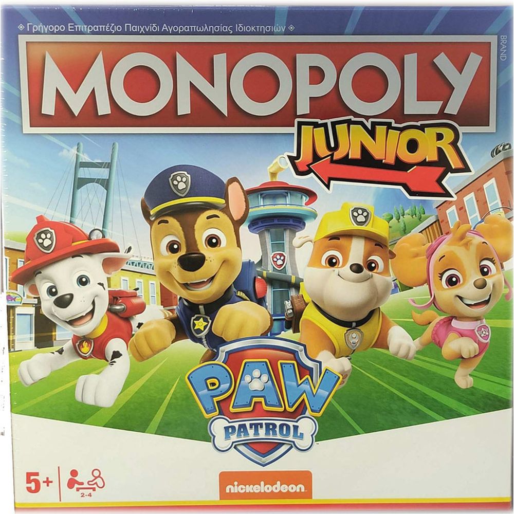 Winning Moves Monopoly Junior: Paw Patrol Επιτραπέζιο (Ελληνική Γλώσσα) (WM04163-GRK)
