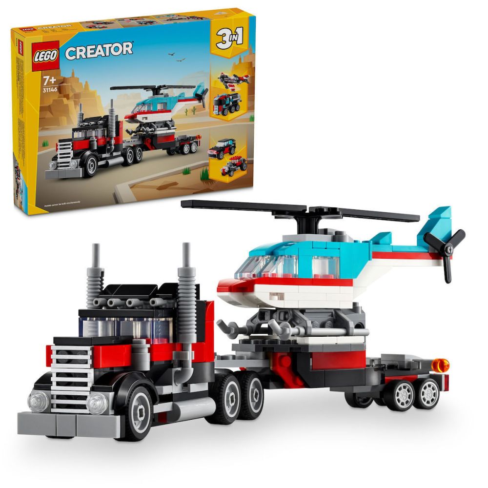 LEGO® Creator: Flatbed Truck with Helicopter Toy (31146)