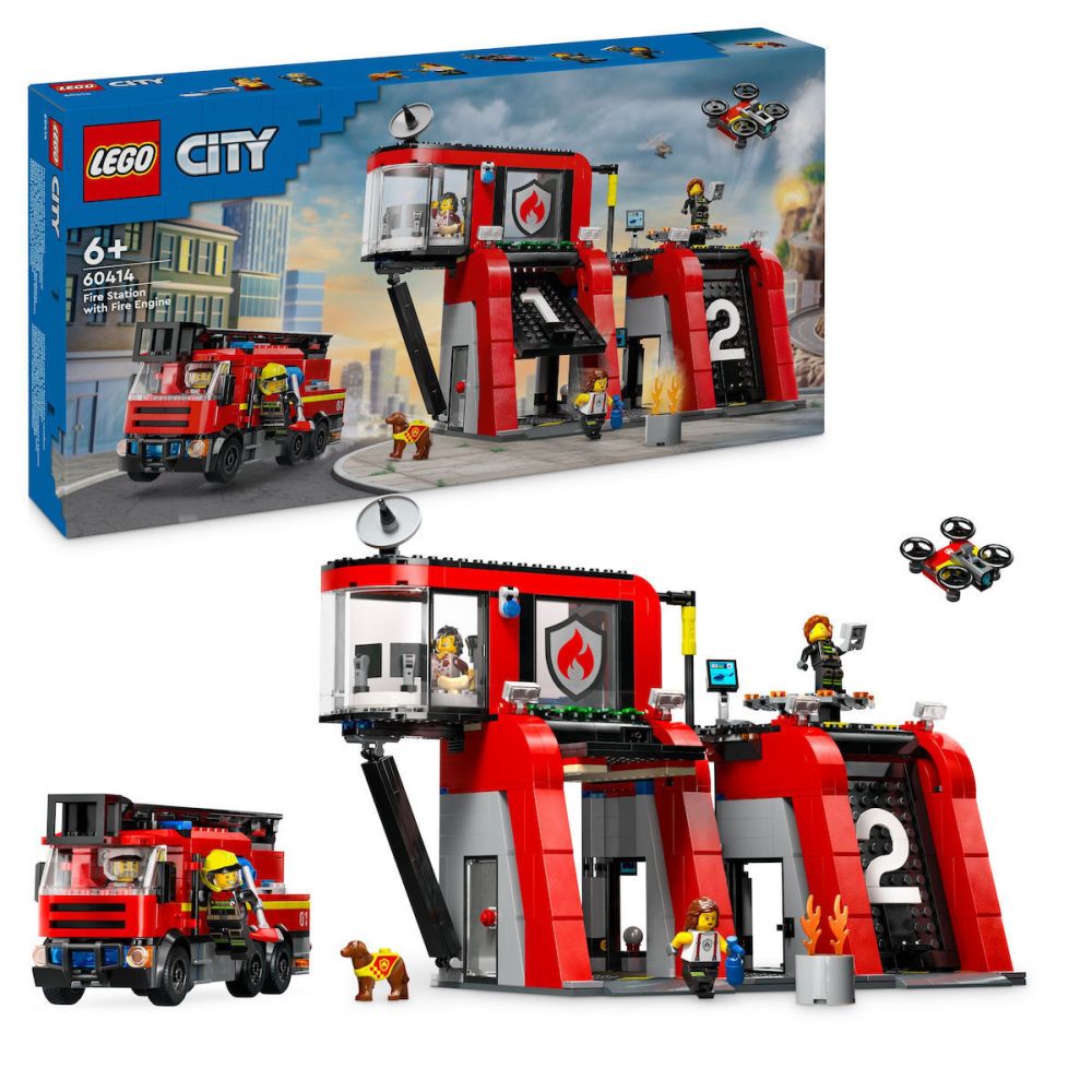 LEGO® City: Fire Station with Fire Truck Playset (60414)
