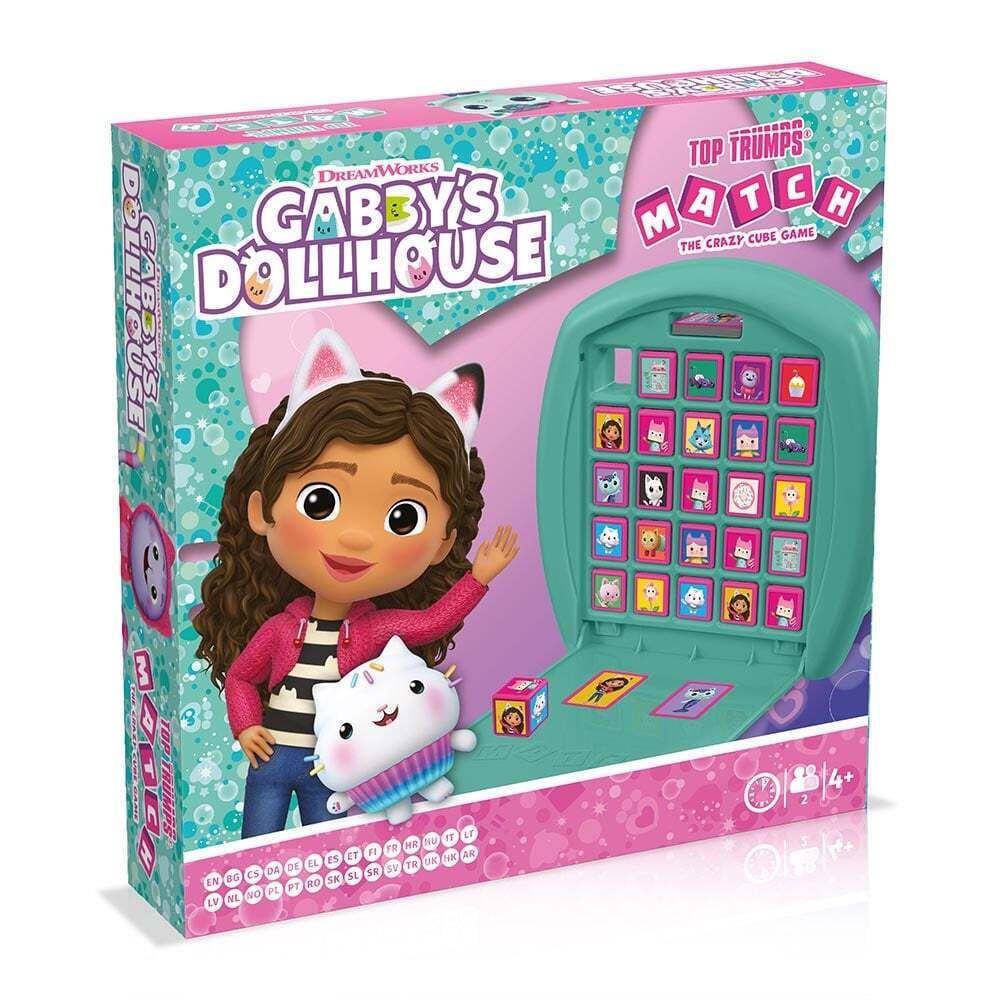 Winning Moves Top Trumps Match: Gabby's Dollhouse The Crazy Cube Game (WM04252-ML1)