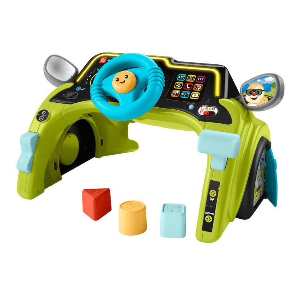 Fisher-Price Laugh &amp; Learn - Sit &amp; Steer Driver (English, Greek &amp; Turkish Language) (HYR91)