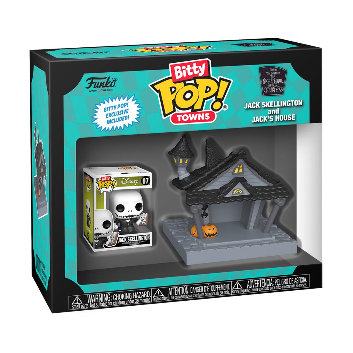 Funko Bitty Pop! Town: The Nightmare Before Christmas - Jack Skellington and Jack' s House Vinyl Figures