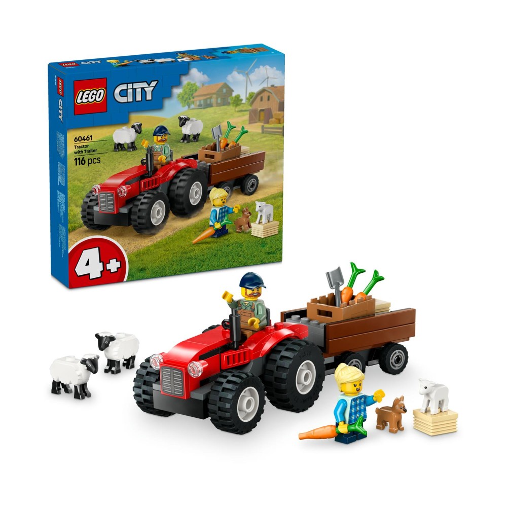 LEGO® City: Red Farm Tractor with Trailer &amp; Sheep (60461)