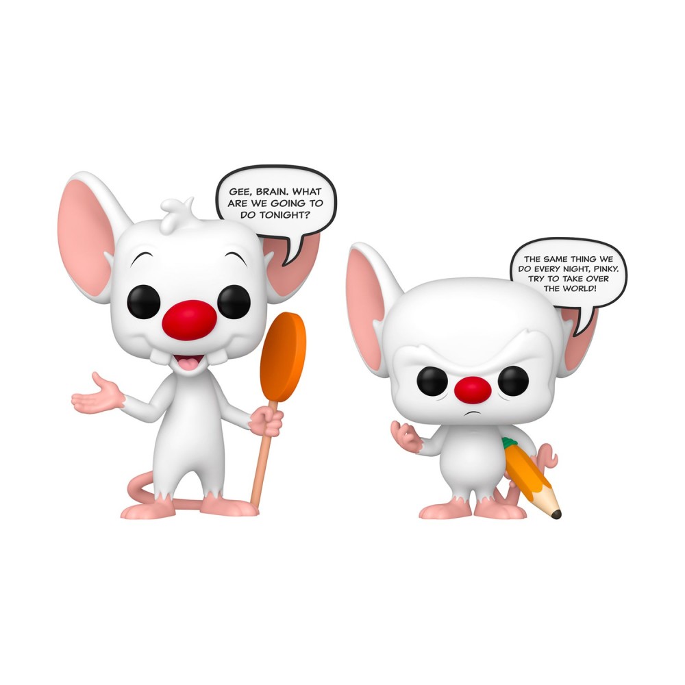 Funko Pop! 2-Pack Animation Sayings: Pinky &amp; The Brain (Glows in The Dark) (Special Edition) Vinyl Figures