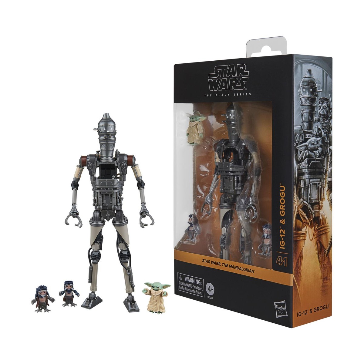 Hasbro Fans Disney Star Wars: The Mandalorian Black Series - IG-12 &amp; Grogu Deluxe Action Figure (15cm) (G0074)