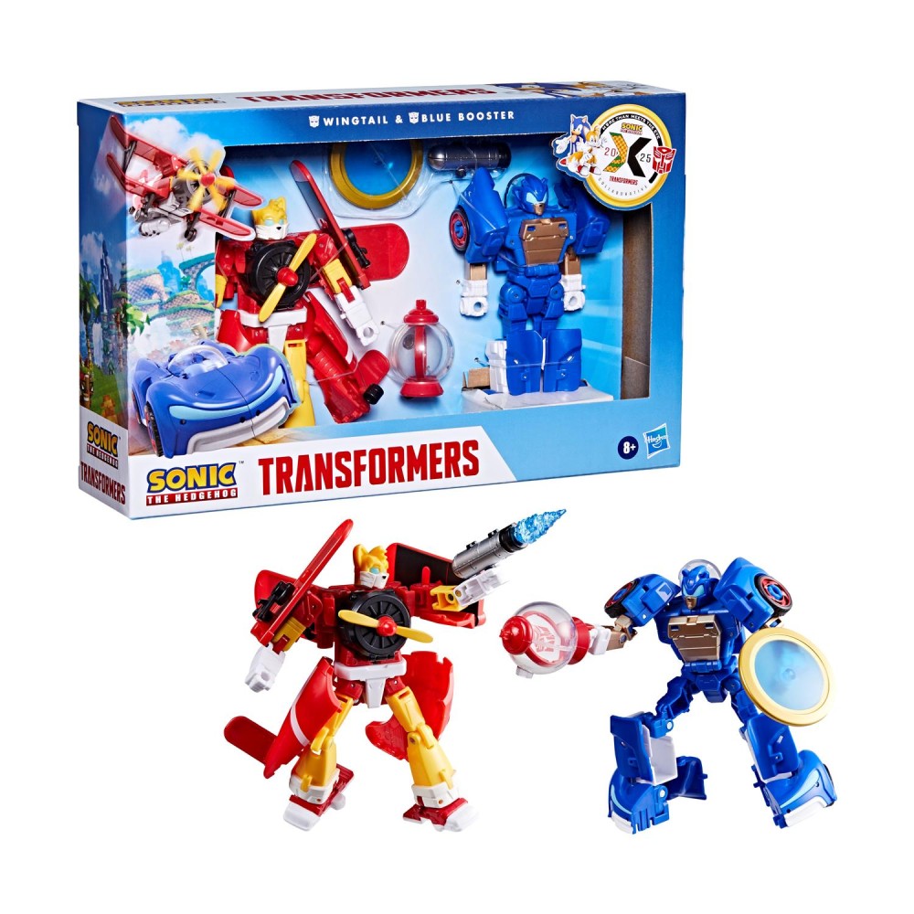 Hasbro Fans Transformers x Sonic - Wingtail &amp; Blue Booster 2-Pack Action Figures (13cm) (G0713)