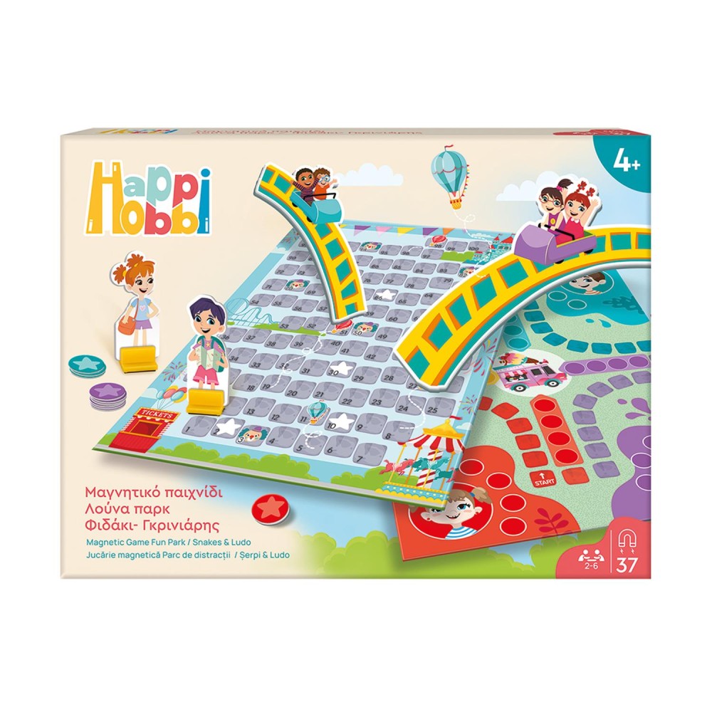 AS Happi Hobbi: Fun Park Snakes &amp; Ludo - Magnetic Board Game (1029-64071)