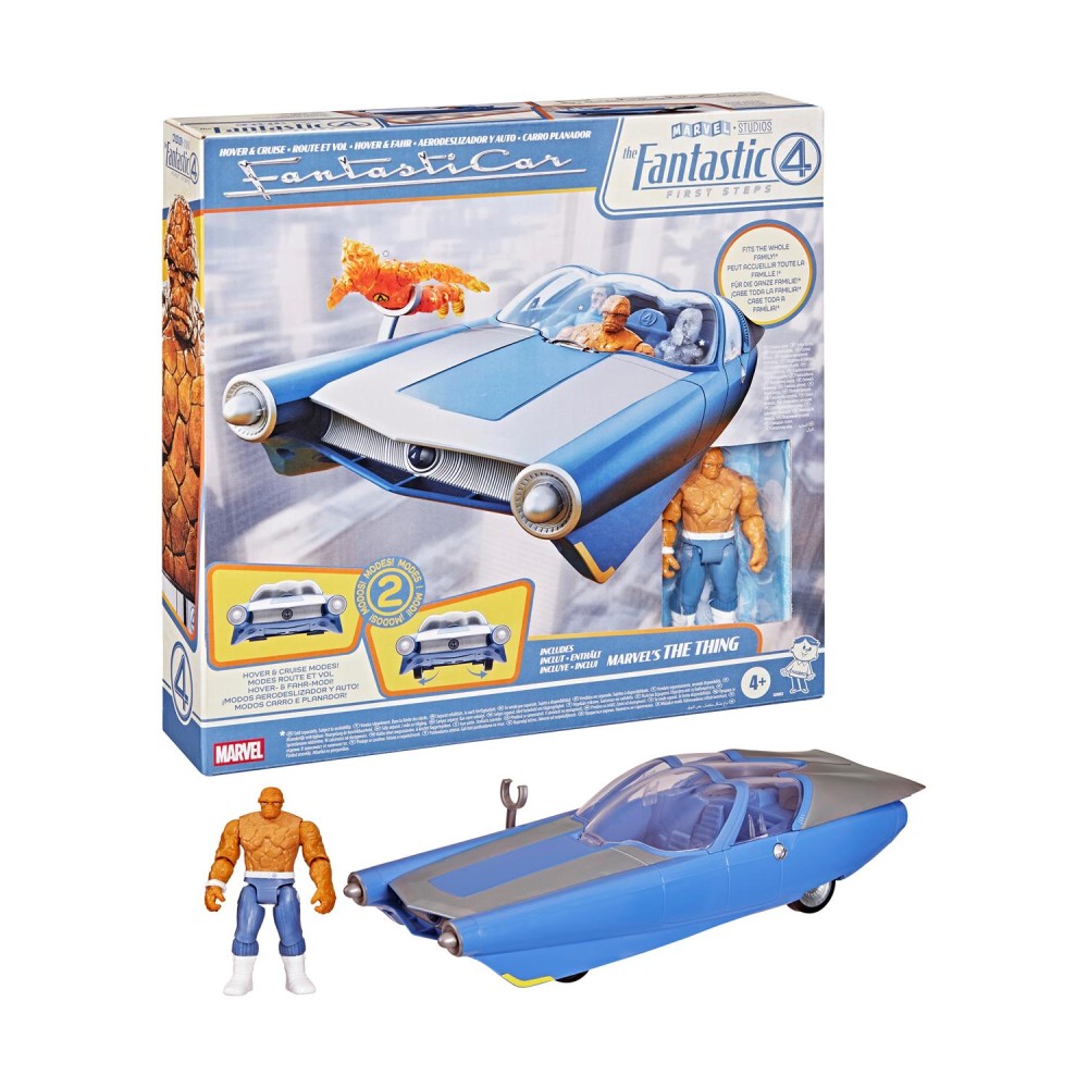 Hasbro Marvel Fantastic Four: First Steps - Hover &amp; Cruise Fantastic Car &amp; Thing Vehicle &amp; Figure (G0983)