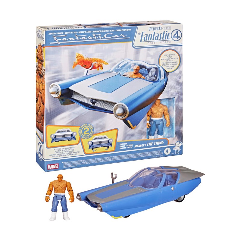 Hasbro Marvel Fantastic Four: First Steps - Hover &amp; Cruise Fantastic Car &amp; Thing Vehicle &amp; Figure (G0983)