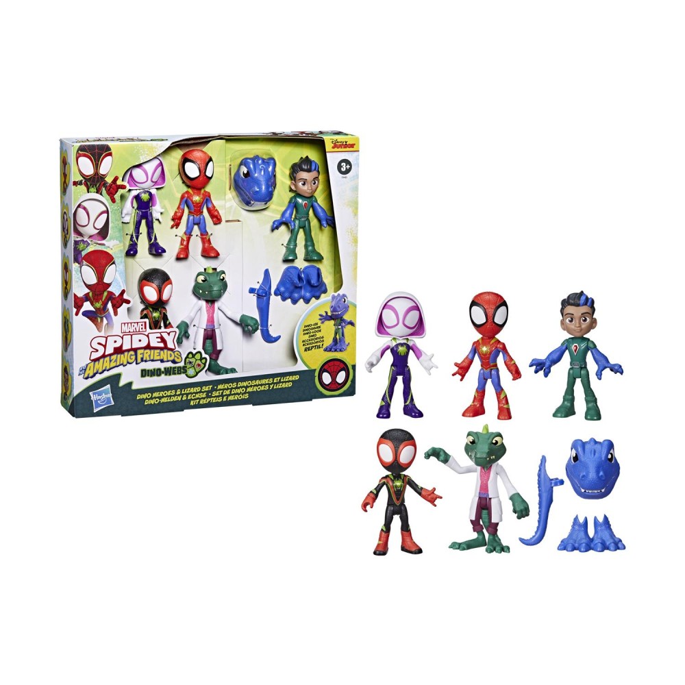 Hasbro Marvel: Spidey And His Amazing Friends Dino-Webs - Dino Heroes &amp; Lizard Set (F9483)
