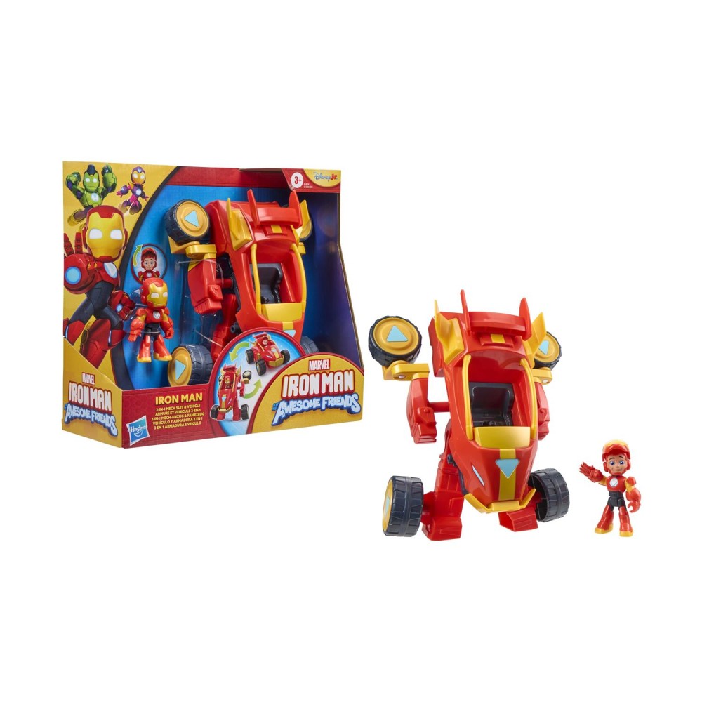 Hasbro Marvel Iron Man And His Awesome Friends: Iron Man 2 in 1 Mech Suit &amp; Vehicle - Figure &amp; Vehicle (G1474)