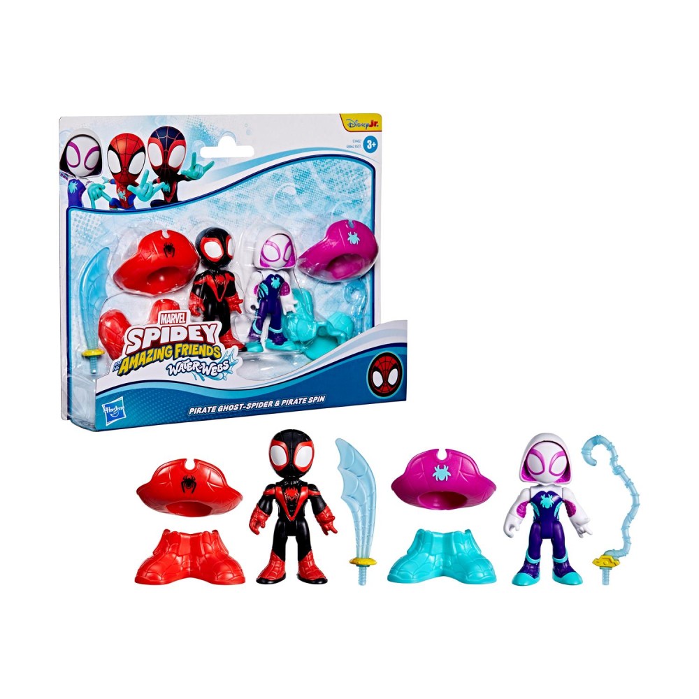 Hasbro Disney Jr. Marvel: Spidey And His Amazing Friends Waterwebs - Pirate Ghost-Spider &amp; Pirate Spin Figures &amp; Vehicles (G1462)