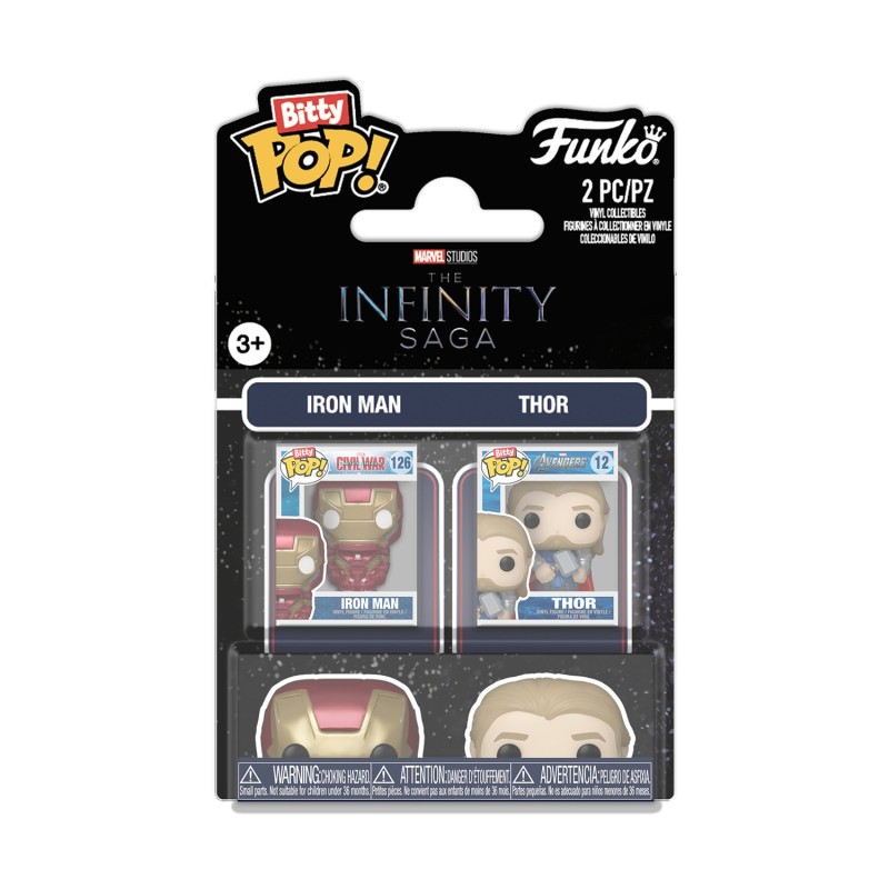 Funko Bitty Pop! 2-Pack Marvel: The Infinity Saga -  Iron Man  &amp; Thor Vinyl Figures