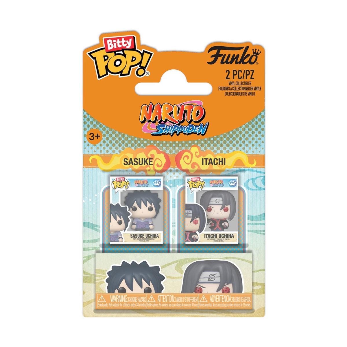 Funko Bitty Pop! 2-Pack: Naruto Shippuden - Sasuke &amp; Itachi Vinyl Figures
